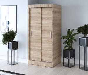 Szafa przesuwna 90x200 Gold, Dąb Sonoma