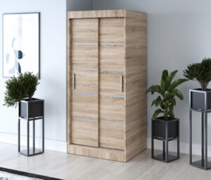 Szafa przesuwna 90x200 Nina, Dąb Sonoma