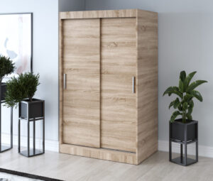 Szafa przesuwna 120x200 Gold, Dąb Sonoma