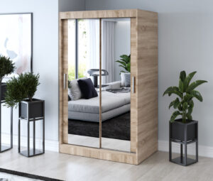 Szafa przesuwna 120x200 Karl, Dąb Sonoma