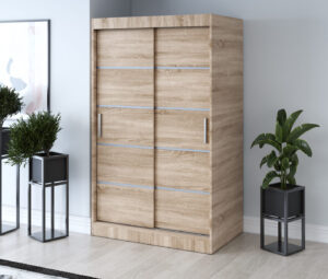 Szafa przesuwna 120x200 Nina, Dąb Sonoma