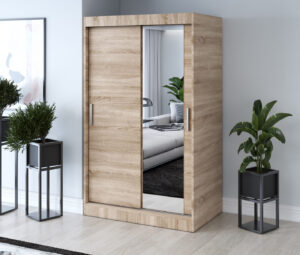 Szafa przesuwna 120x200 Hugo, Dąb Sonoma