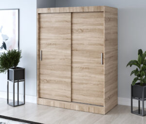 Szafa przesuwna 150x200 Gold, Dąb Sonoma