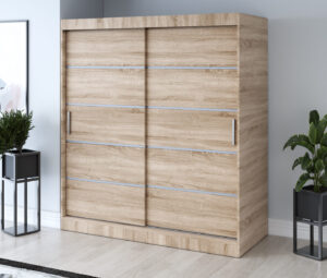 Szafa przesuwna 180x200 Nina, Dąb Sonoma