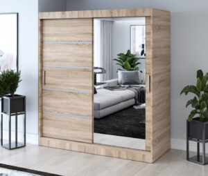 Szafa przesuwna 180x200 Pepe, Dąb Sonoma