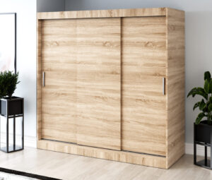 Szafa przesuwna 200x200 Gold, Dąb Sonoma