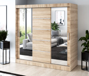 Szafa przesuwna 200x200 Ralf, Dąb Sonoma