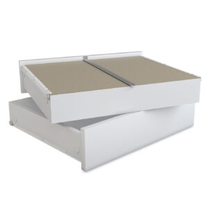 Szuflady do szafy 120x200, 2 sztuki, Biały mat