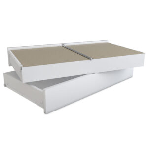 Szuflady do szafy 180x200, 2 sztuki, Biały mat