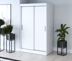 Szafa przesuwna 120x200 Gold, Biały mat