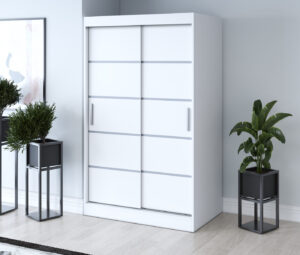 Szafa przesuwna 120x200 Nina, Biały mat