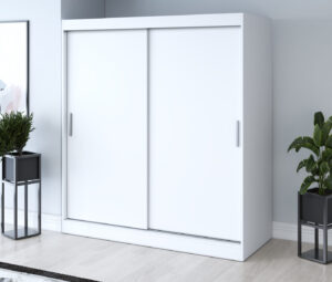 Szafa przesuwna 180x200 Gold, Biały mat