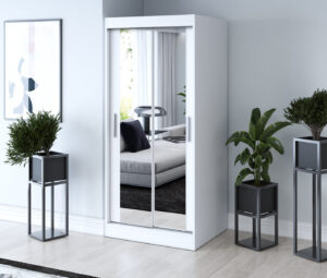 Szafa przesuwna 90x200 Karl, Biały mat