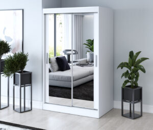 Szafa przesuwna 120x200 Karl, Biały mat