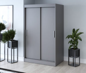 Szafa przesuwna 120x200 Gold, Antracyt mat