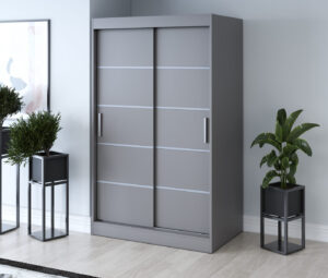 Szafa przesuwna 120x200 Nina, Antracyt mat