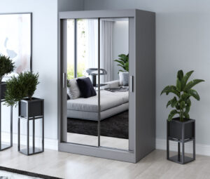 Szafa przesuwna 120x200 Karl, Antracyt mat