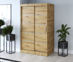 Szafa przesuwna 120x200 Nina, Dąb Artisan