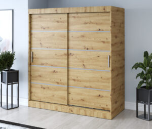 Szafa przesuwna 180x200 Nina, Dąb Artisan