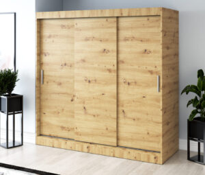 Szafa przesuwna 200x200 Gold, Dąb Artisan