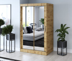 Szafa przesuwna 120x200 Karl, Dąb Artisan