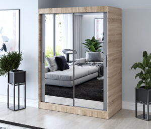 Szafa przesuwna 150x200 Karl, Dąb Sonoma / Antracyt mat