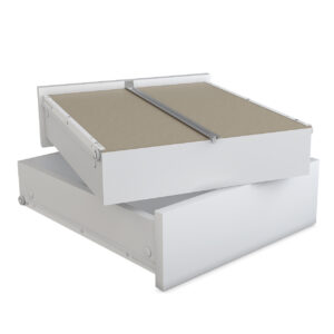 Szuflady do szafy 90x200, 2 sztuki, Biały mat