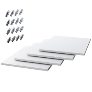 Półki do szafy 200x200, 4 sztuki, Biały mat