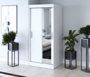 Szafa przesuwna 90x200 Hugo, Biały mat