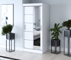 Szafa przesuwna 90x200 Pepe, Biały mat