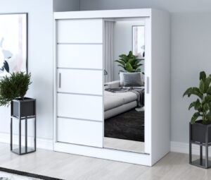 Szafa przesuwna 150x200 Pepe, Biały mat