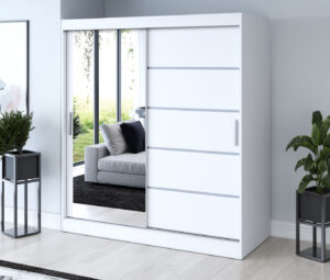 Szafa przesuwna 180x200 Ralf, Biały mat