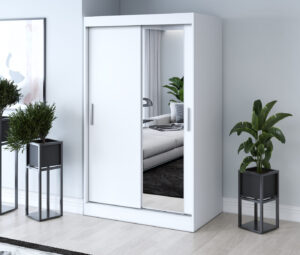 Szafa przesuwna 120x200 Hugo, Biały mat