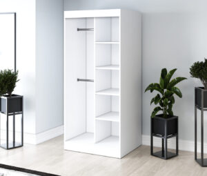 Garderoba 90x200 Troy, Biały mat