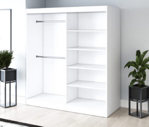 Garderoba 180x200 Troy, Biały mat