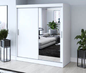 Szafa przesuwna 180x200 Hugo, Biały mat