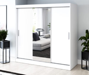 Szafa przesuwna 200x200 Hugo, Biały mat