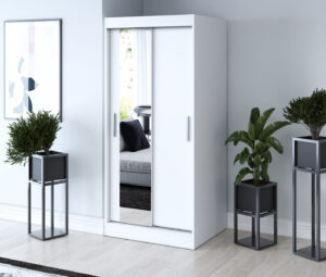 Szafa przesuwna 90x200 Sofia, Biały mat