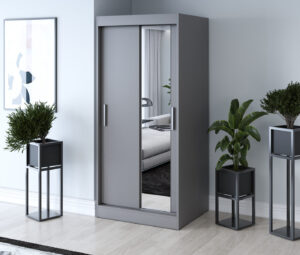 Szafa przesuwna 90x200 Hugo, Antracyt mat