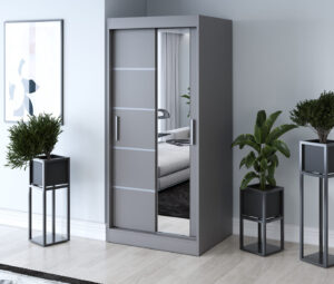 Szafa przesuwna 90x200 Pepe, Antracyt mat