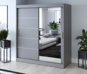 Szafa przesuwna 180x200 Pepe, Antracyt mat