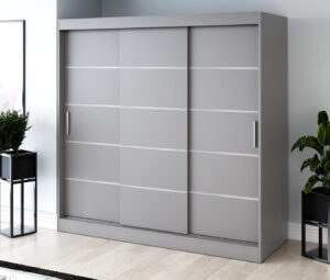 Szafa przesuwna 200x200 Nina, Antracyt mat