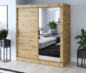 Szafa przesuwna 180x200 Pepe, Dąb Artisan