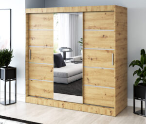 Szafa przesuwna 200x200 Pepe, Dąb Artisan