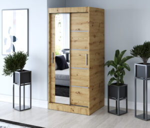 Szafa przesuwna 90x200 Ralf, Dąb Artisan