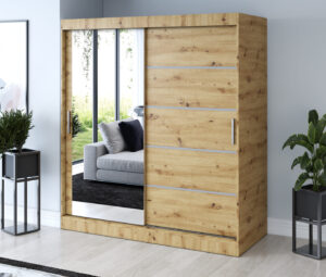 Szafa przesuwna 180x200 Ralf, Dąb Artisan