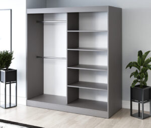 Garderoba 180x200 Troy, Antracyt mat