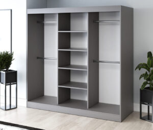 Garderoba 200x200 Troy, Antracyt mat